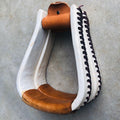 Roper Stirrups Over Shoe Rawhide With Leather Lacing