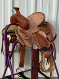 Heart O Texas Seat Buckaroo Western Saddle Round Skirt