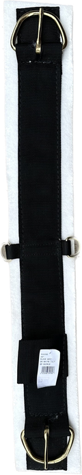 Felt Padded Nylon Straight Western Cinch With Brass Buckles