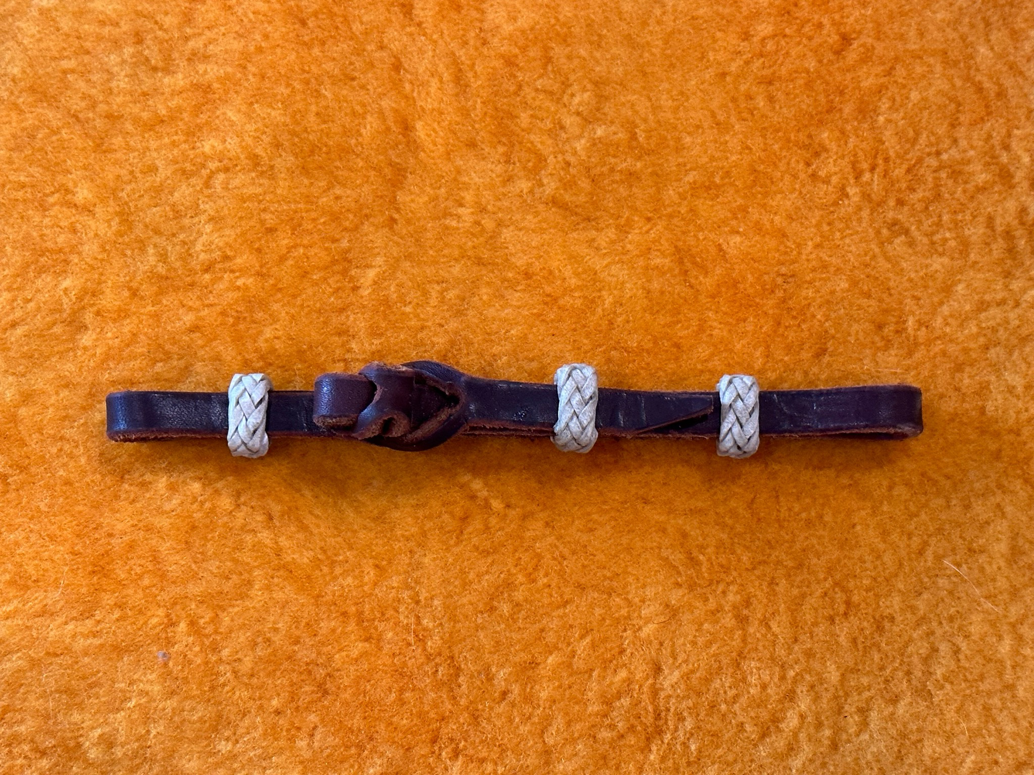 Leather Bit Hobble With Braided Raw Hide Keepers