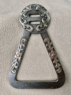 Saddle Keeper Antique With Gs And Copper Trim Flower Cut