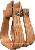 The Chisholm Ronnie Nettles Stirrups with 2- inch Tread Width in Varnish Finish