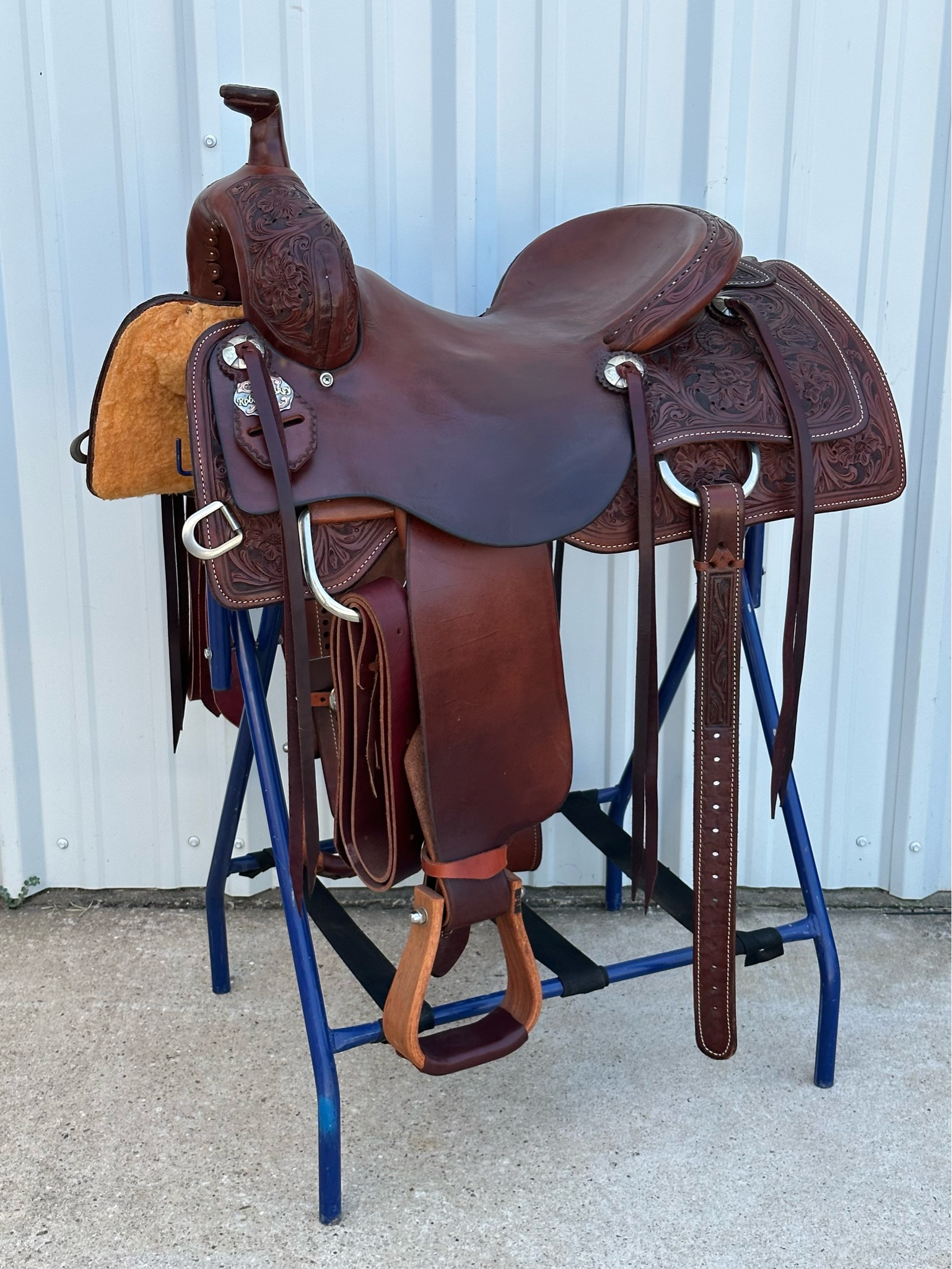 Robert Teskey Ranch Cutting Saddle with a 16 - inch Hard Seat