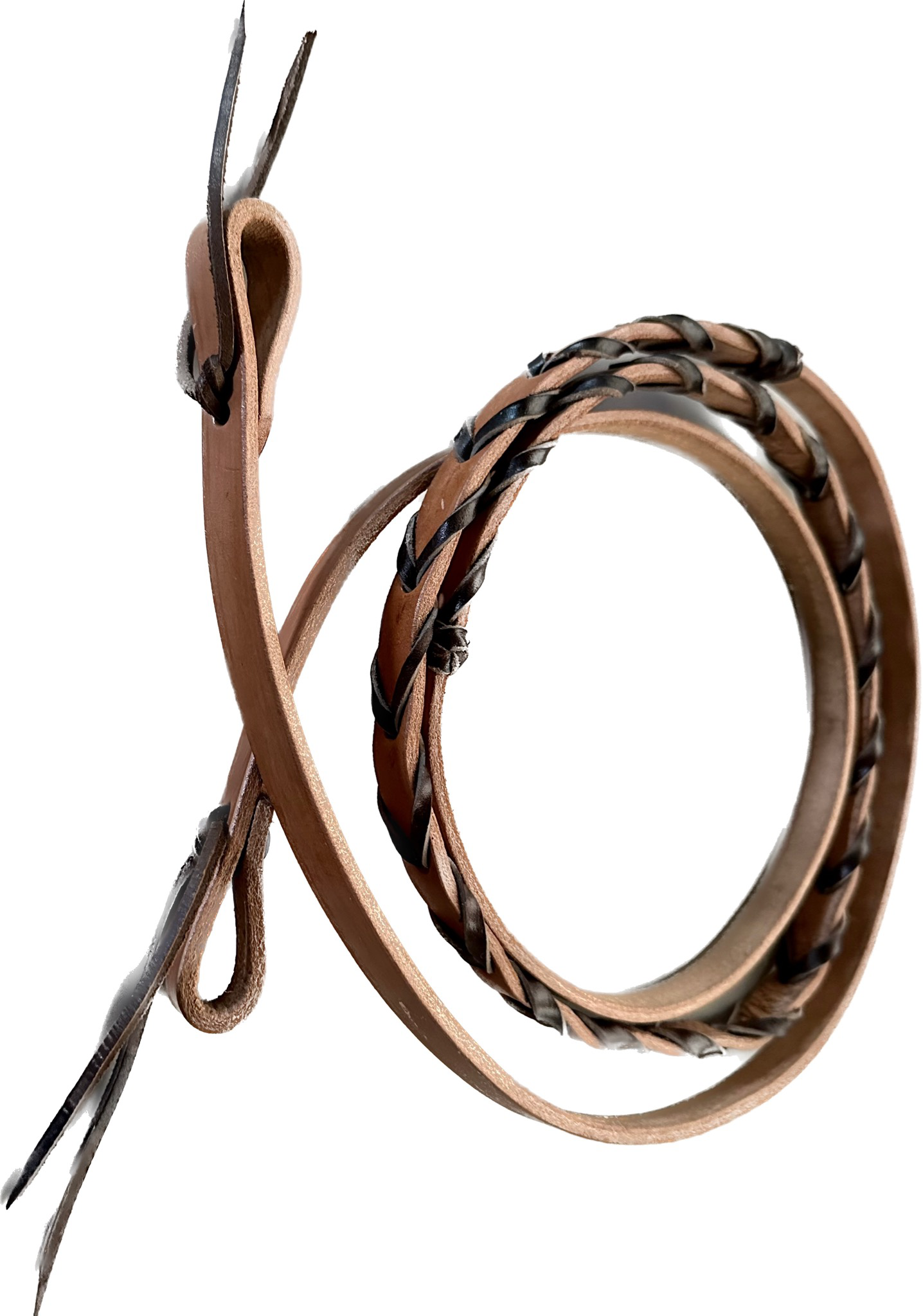 Barrel Harness Leather Rein With Latigo Lace In Width 7’ Length Also Available In , , & Latigo Lace Please Select Your Preferred Color Choice