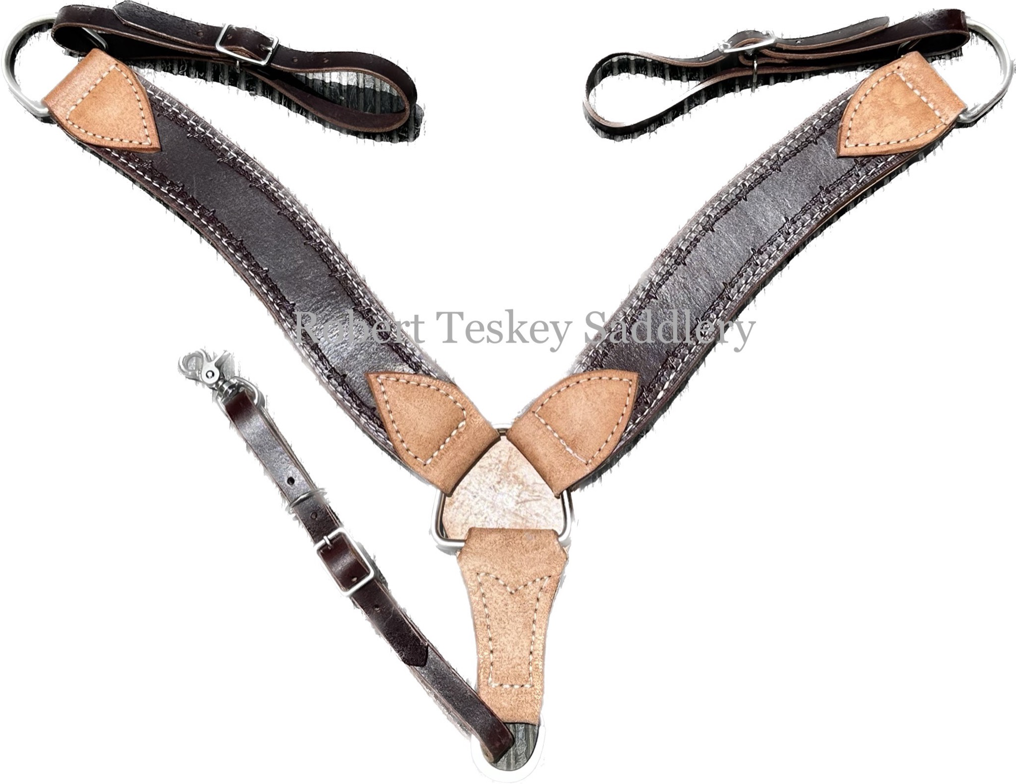 Breast Collar With Smooth Latigo Leather Shoulder Pieces In
