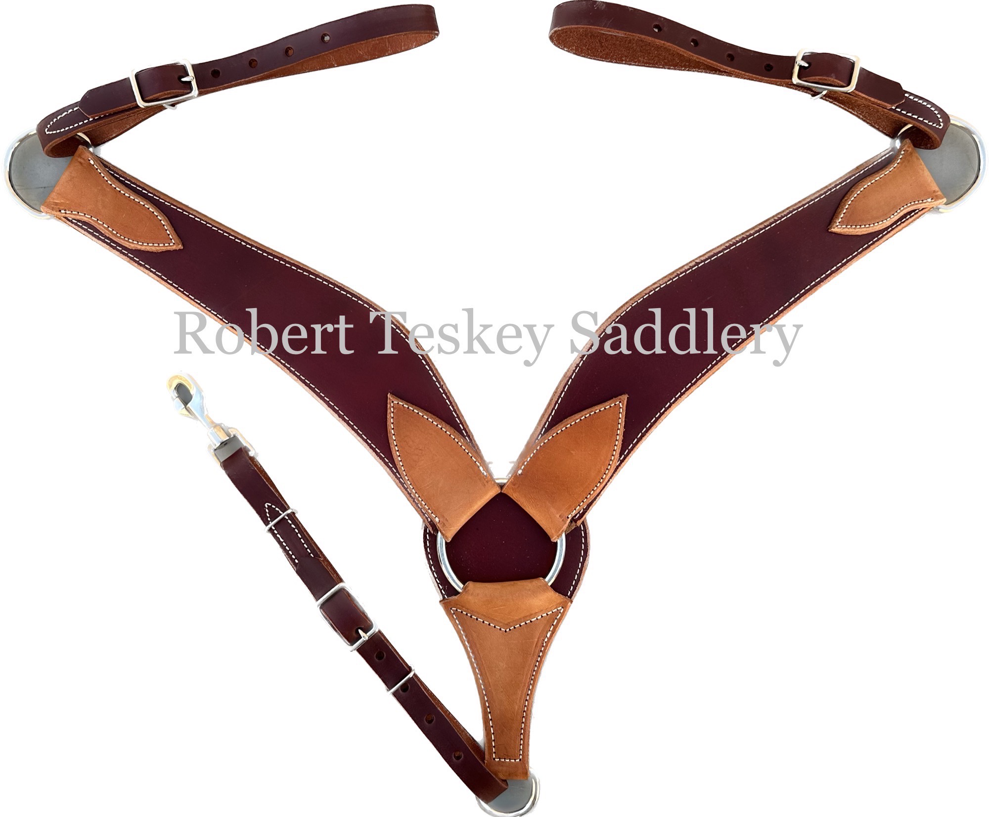 Breast Collar With Smooth Latigo Leather Shoulder Pieces In
