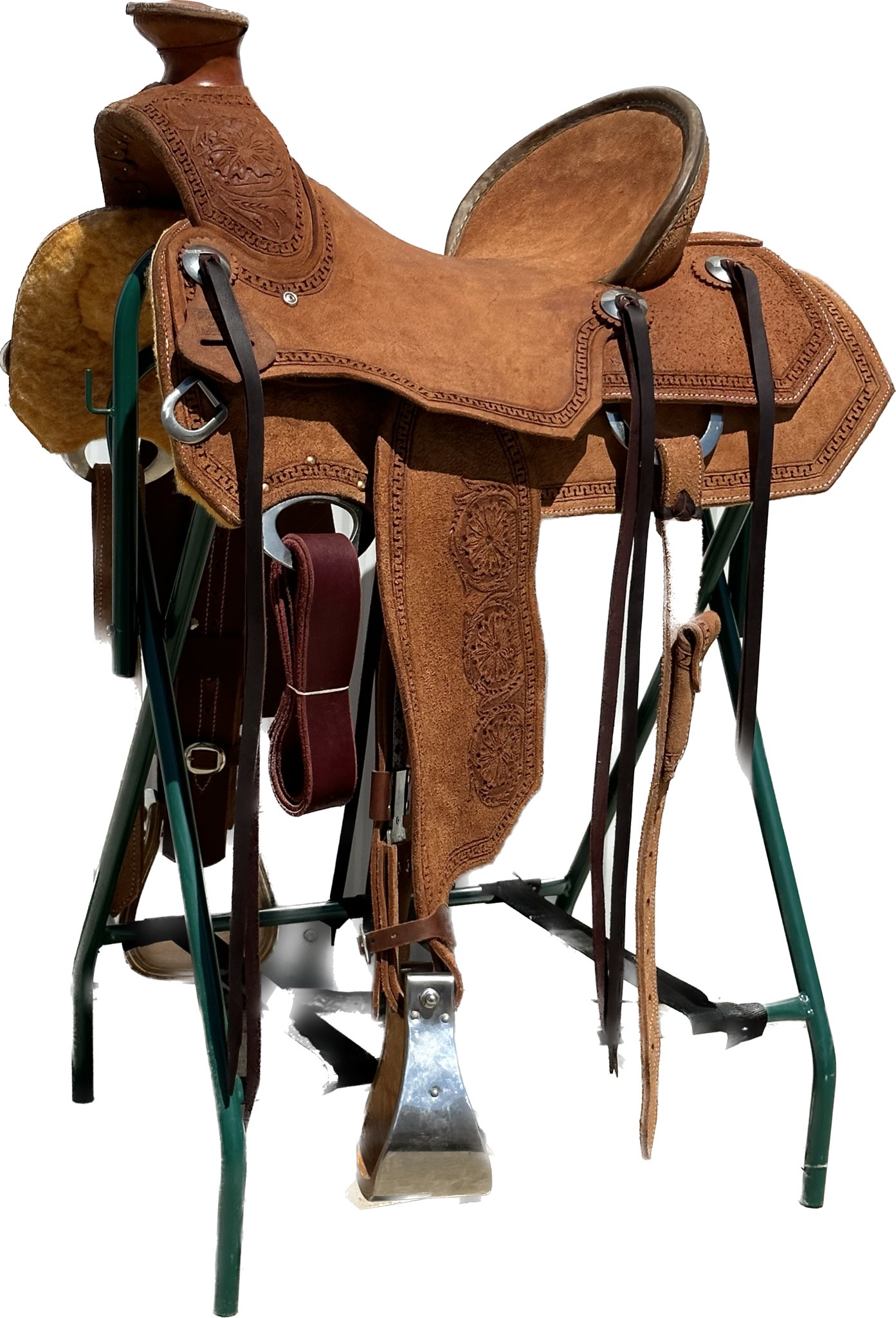 Robert Teskey Wade High Back Western Saddle with a 15 3/4- inch Seat