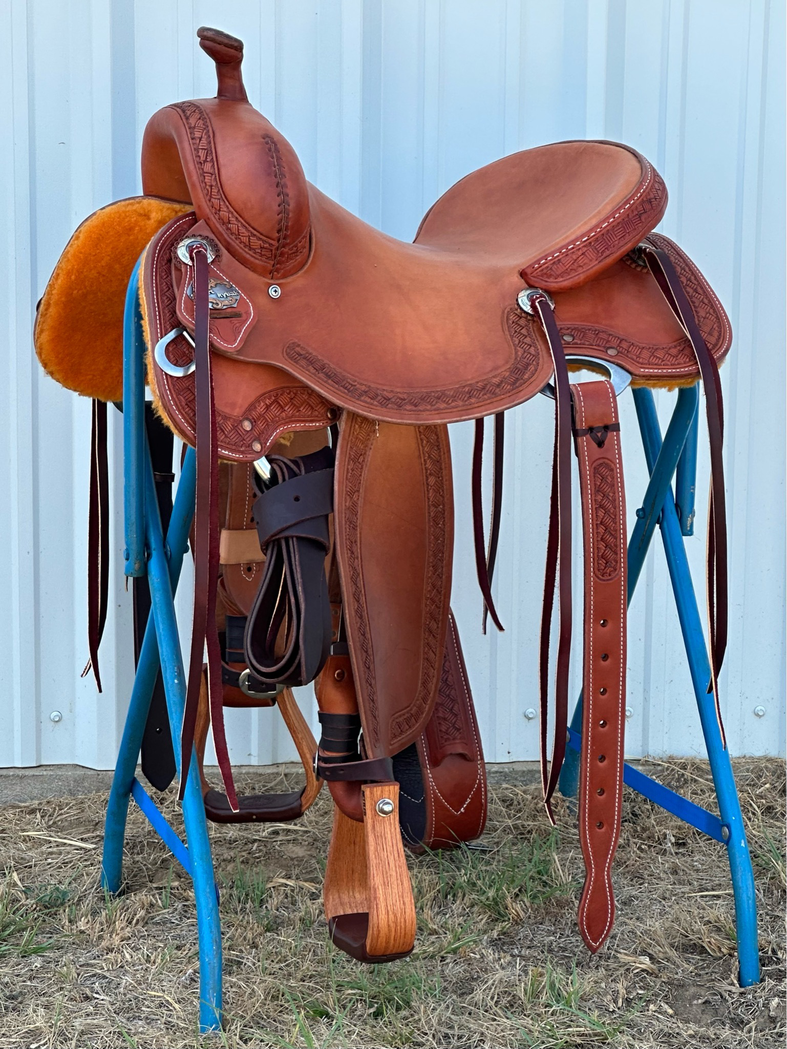 Stuart Rybak CowHorse Saddle with a 16-inch Slick Out Seat