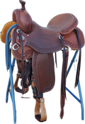 Stuart Rybak CowHorse Saddle Light Chestnut with a 15 1/2” Rough-out Seat 0614