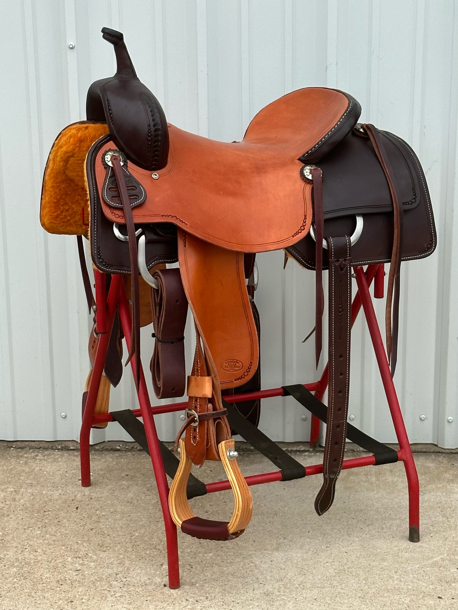 Ed Mathieus Las Vegas, Nv. Ranch Cutter with a 16- inch Rough Out Seat Chocolate