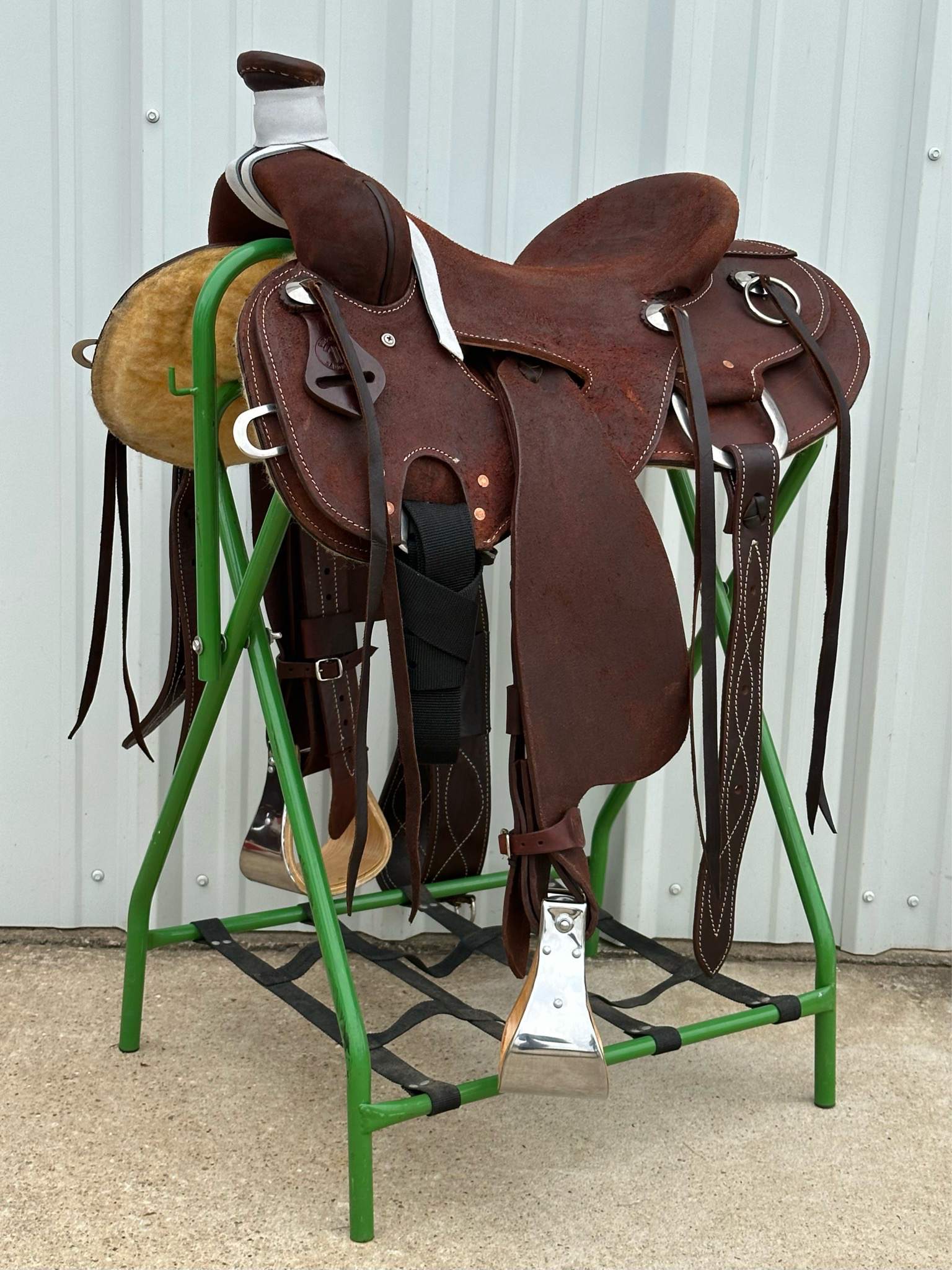 Circle T Strip Down Roping Saddle with s 15 1/2- inch Rough Out Seat