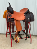 Ed Mathieus Las Vegas, Nv. Cutting Horse Saddle with a 16 1/2- inch Slick out Seat