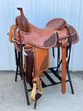 Robert Teskey CowHorse Saddle with 16- inch Slick Out Seat