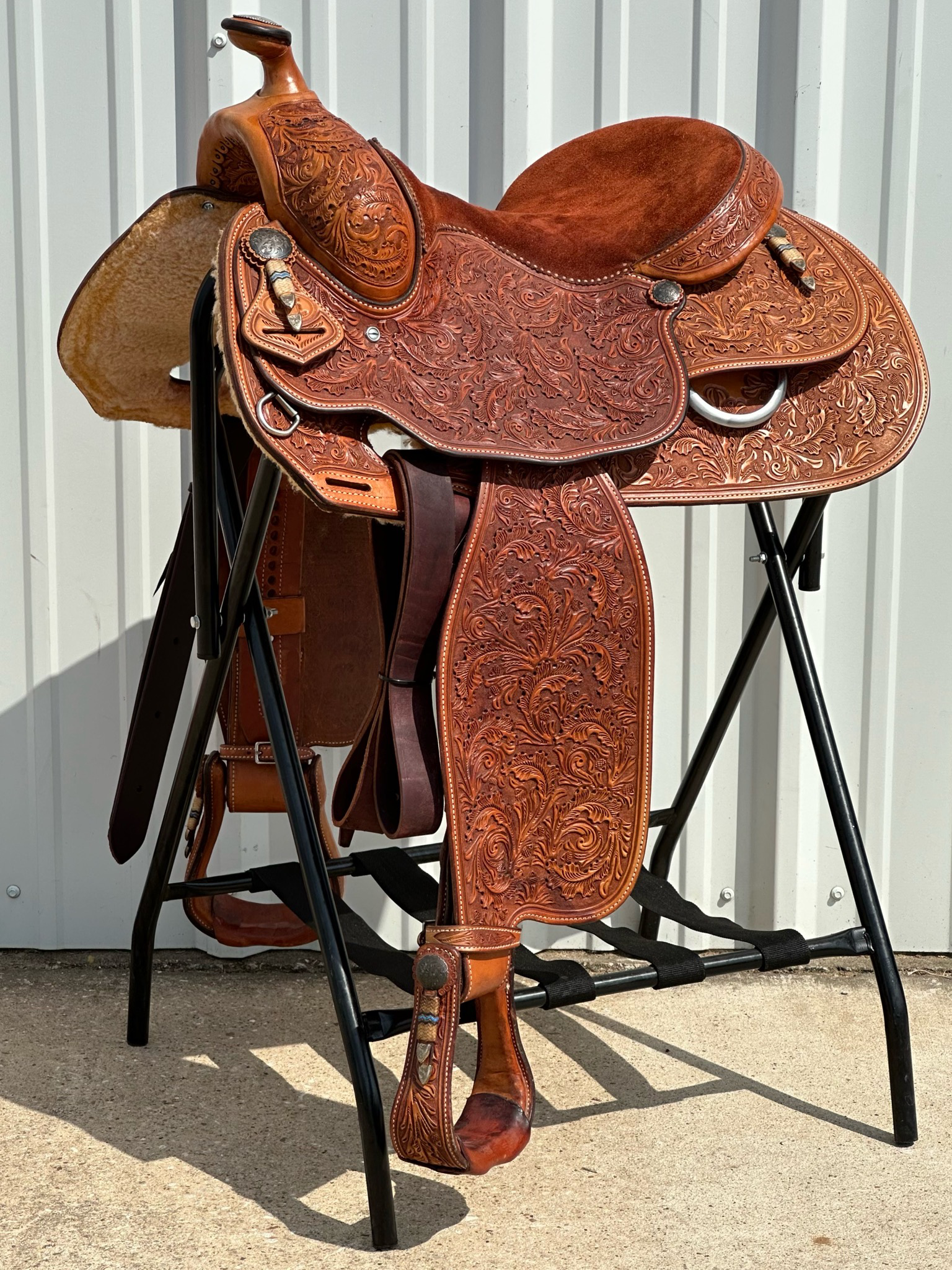 Jim Taylor Platinum Bob Loomis Reining Saddle With A Suede Seat