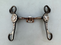 Garren Western Three Piece Snaffle Bit With Floral German Silver Conchos & Trim Shanks