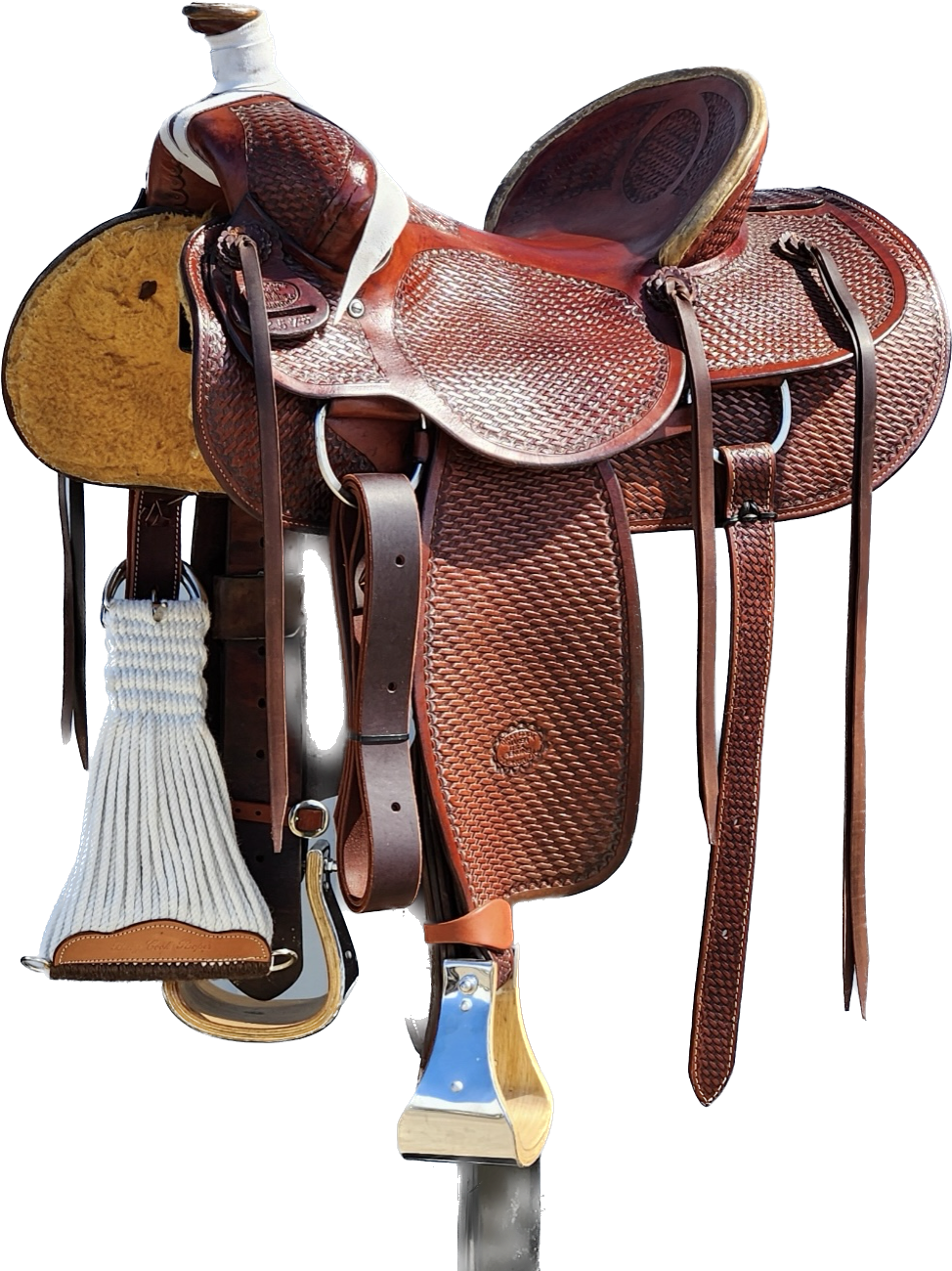 Billy Cook High Country Ranch Roping Saddle With A Slick Out High Back Seat In