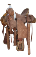 Robert Teskey Seat Rig Strip Down Western Kid’s Saddle with a 11 1/2- inch Rough Out Seat