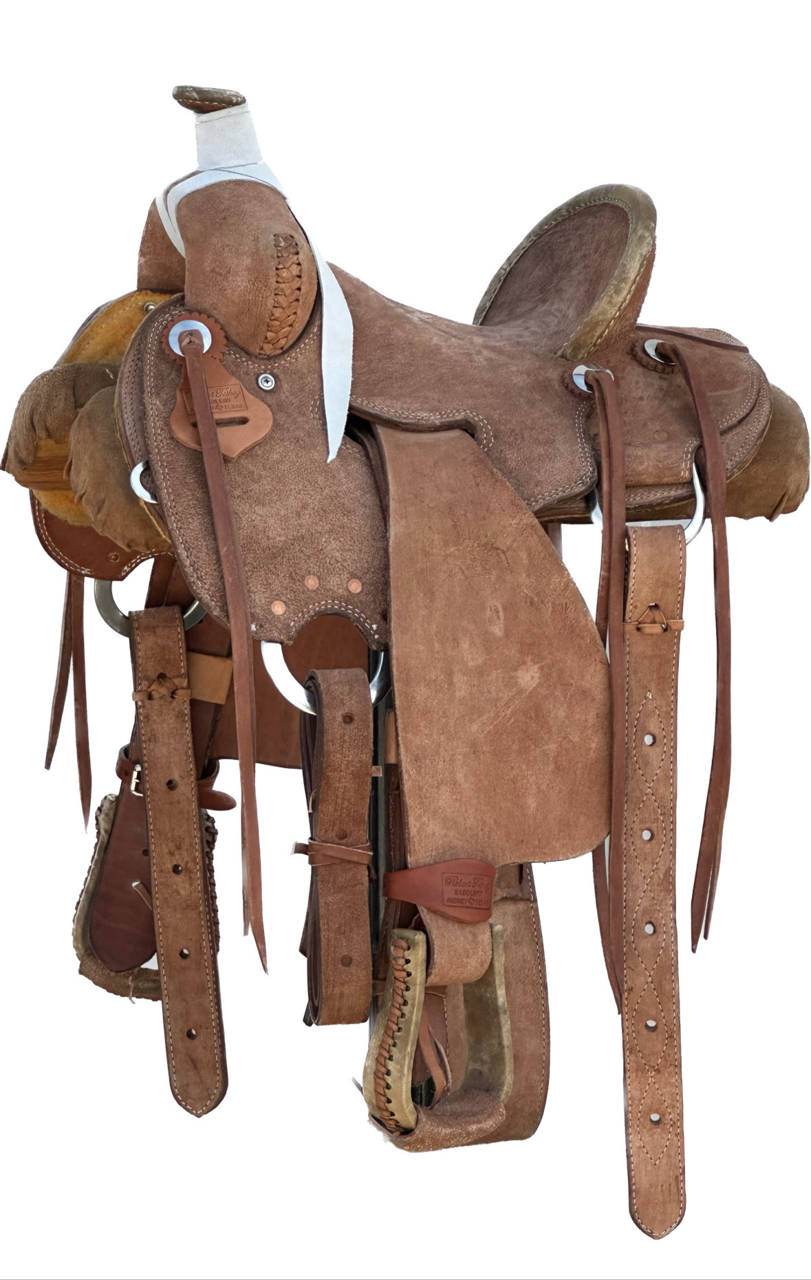 Robert Teskey Seat Rig Strip Down Western Kid’s Saddle with a 11 1/2- inch Rough Out Seat