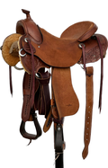 Stuart Rybak CowHorse Saddle with a 15 1/2- inch Rough Out Seat in Medium Finish 042925