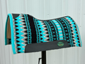 Robert Teskey Elite Wool Top Contoured 1” Memory Felt Bottom Saddle Pad 34”x36” Turqoise