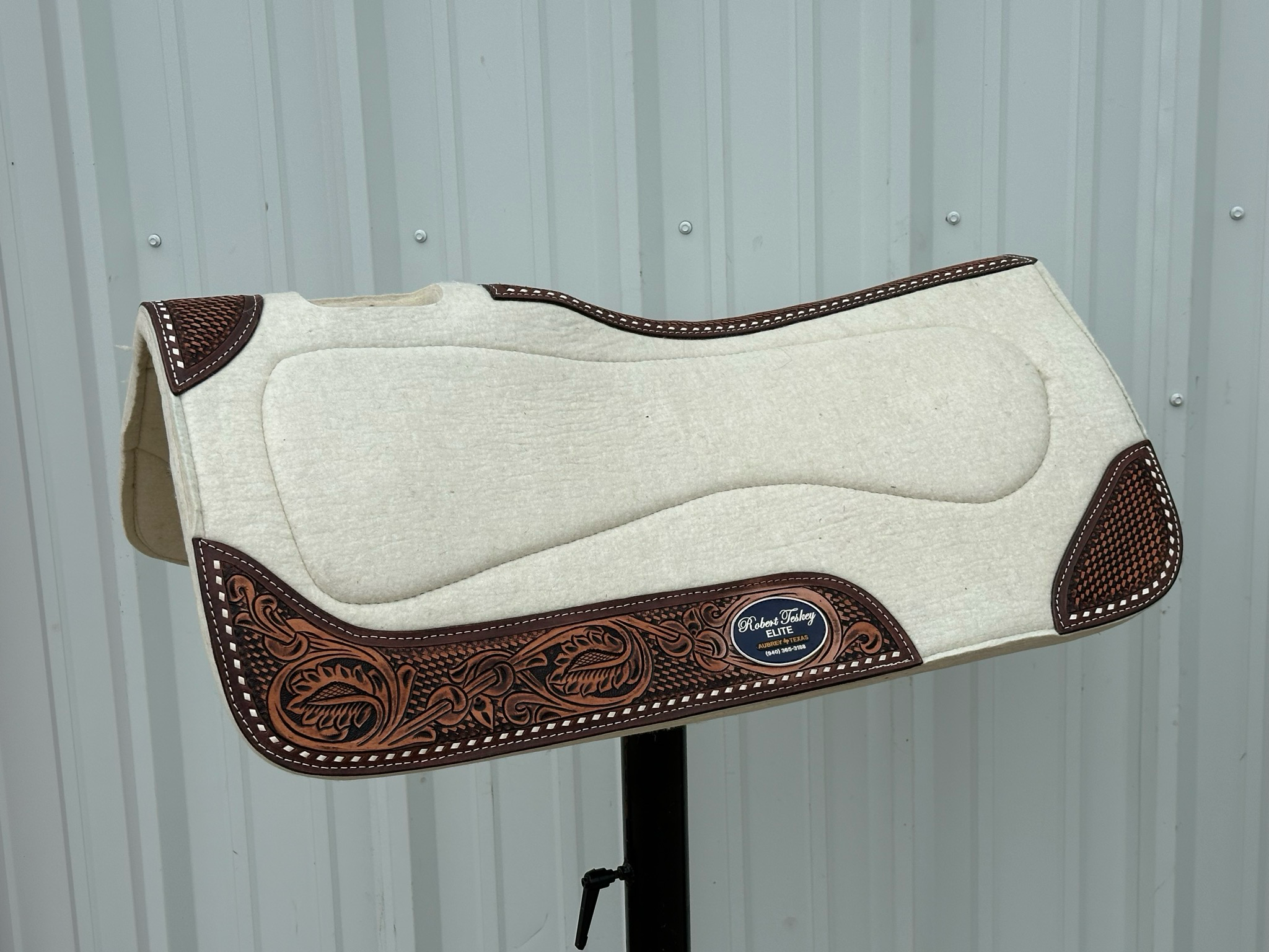 Robert Teskey Elite 1- inch Thickness Contoured Merino Wool Saddle Pad